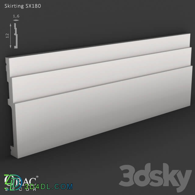Decorative plaster - OM Skirting Orac Decor SX180