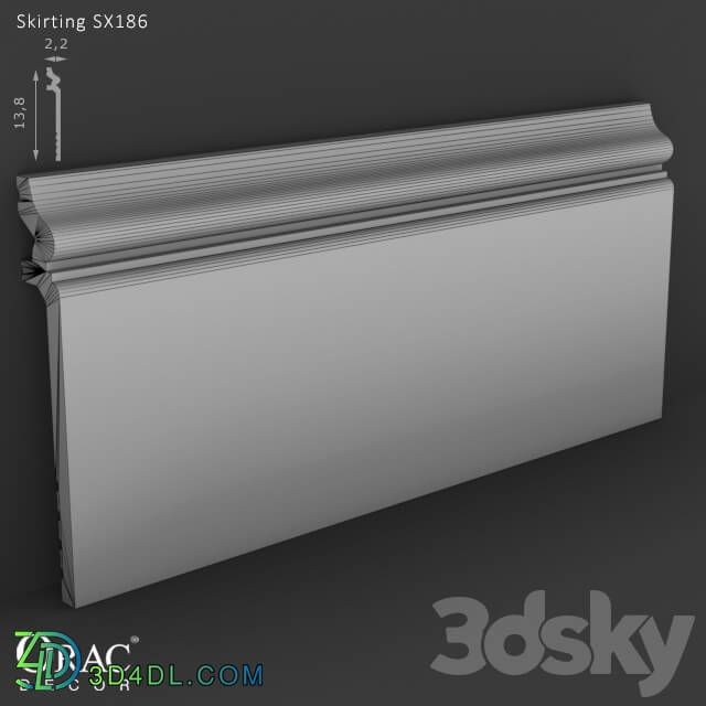 Decorative plaster - OM Skirting Orac Decor SX186