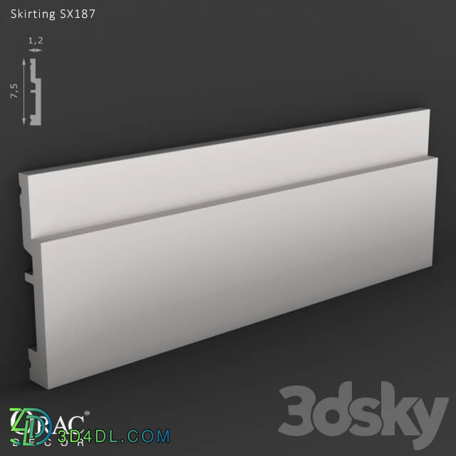 Decorative plaster - OM Skirting Orac Decor SX187
