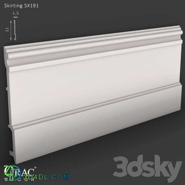 Decorative plaster - OM Skirting Orac Decor SX191