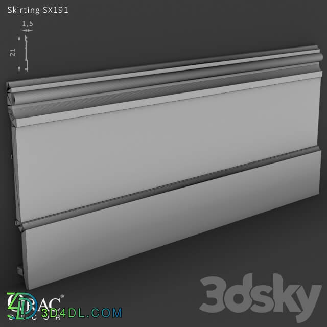 Decorative plaster - OM Skirting Orac Decor SX191