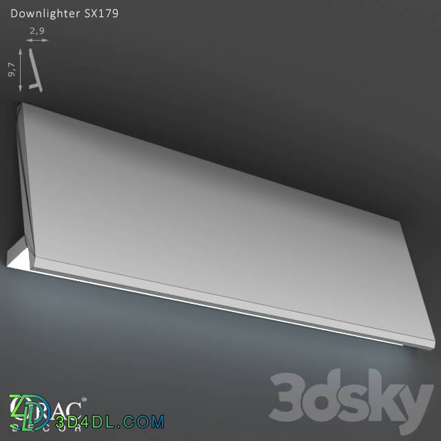 Decorative plaster - OM Downlighter Orac Decor SX179