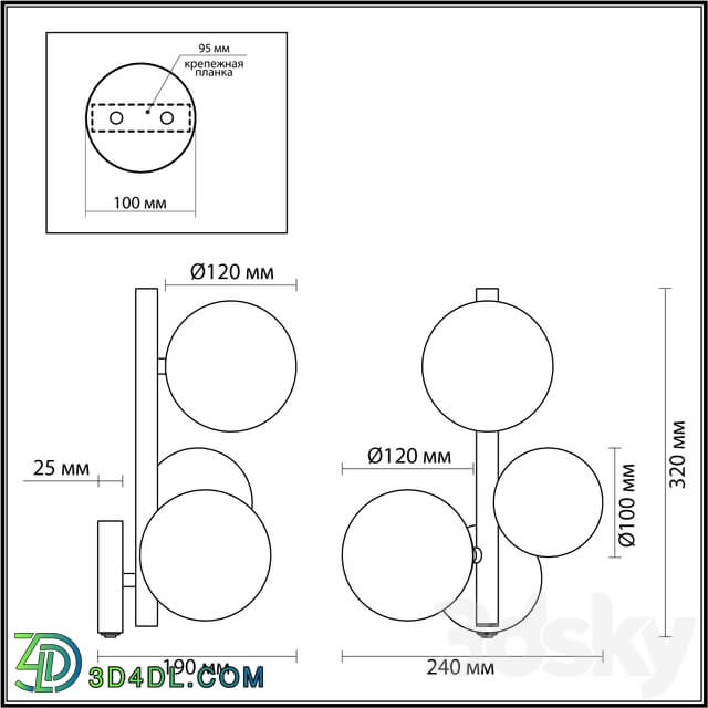 Wall light - ODEON LIGHT 4818 _ 3W TOVI