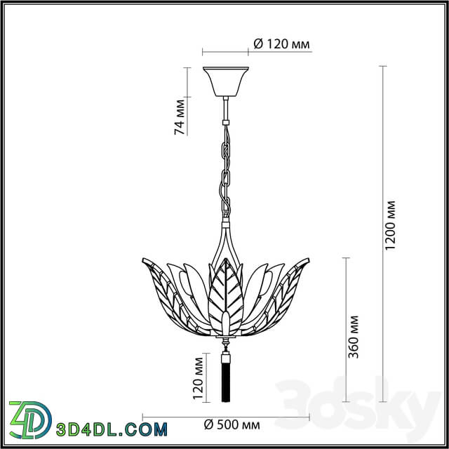 Pendant light - ODEON LIGHT 4838_6 FLOWERI