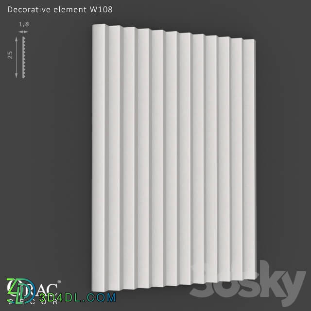 Decorative plaster - OM Decorative element Orac Decor W108