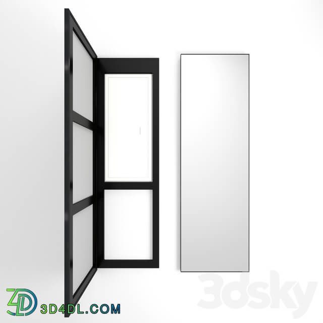 Door mirror for switchboard