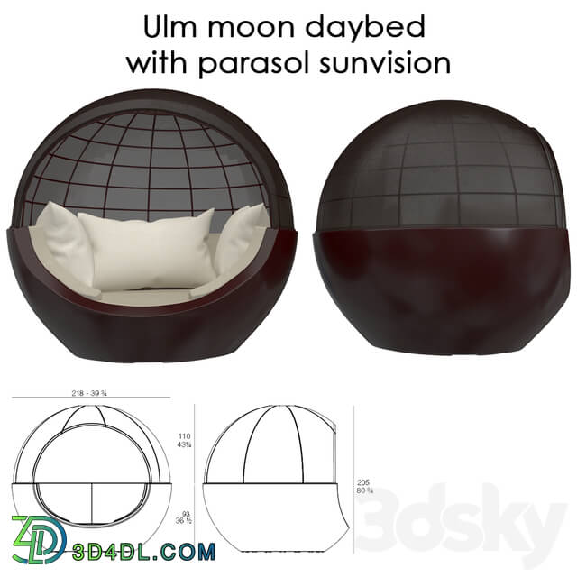 Other soft seating - Ulm moon daybed