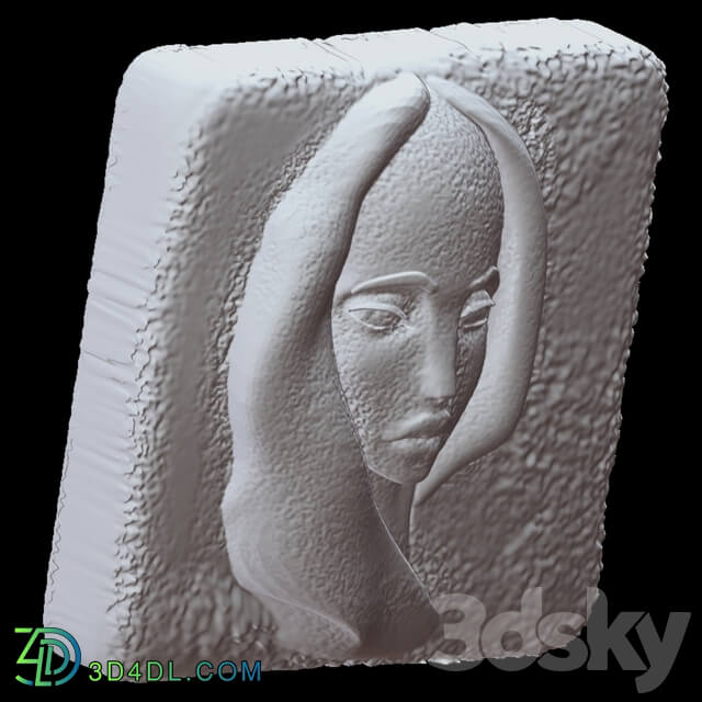 Sculpture - Face on stone