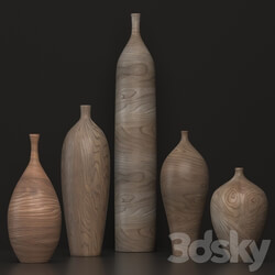 Vase - Wooden Decorative Set 