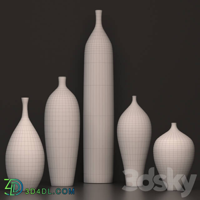 Vase - Wooden Decorative Set