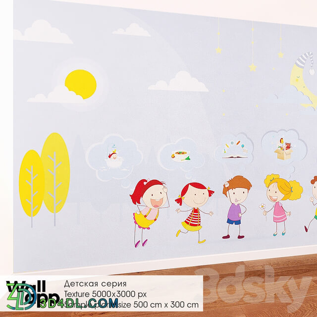 Miscellaneous ОМ Decorative coating children 39 s wallpaper WallApp BestBaby 017