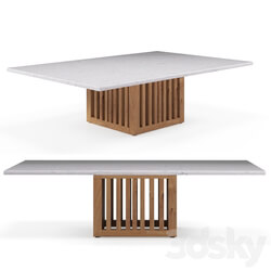 Rectangular coffee table with Code marble top 