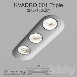 Spot light - Aratta KVADRO 001 Triple _275x130x27_ 