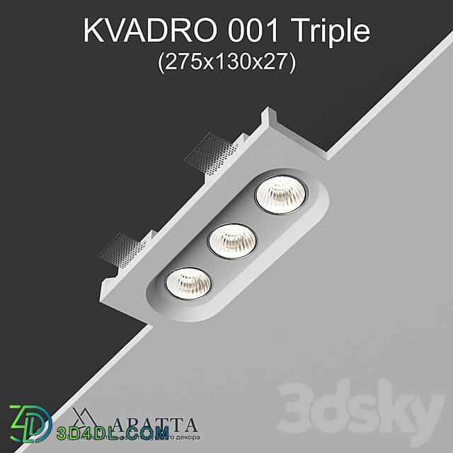 Spot light - Aratta KVADRO 001 Triple _275x130x27_