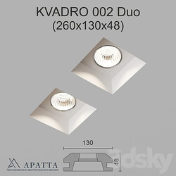 Spot light - Aratta KVADRO 002 Duo _260x130x48_ 