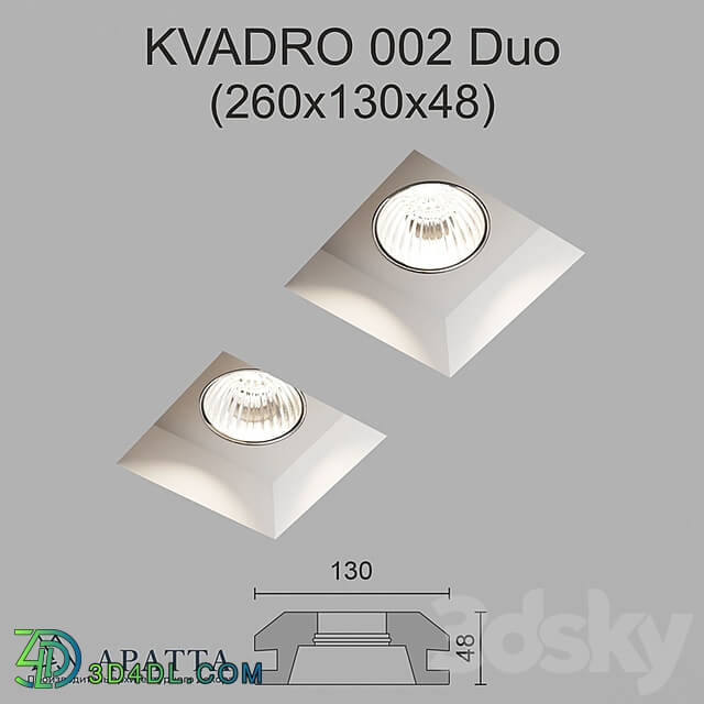 Spot light - Aratta KVADRO 002 Duo _260x130x48_