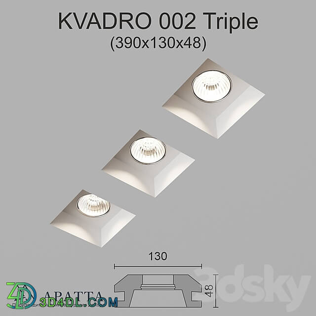 Aratta KVADRO 002 Triple 390x130x48 