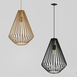 Pendant light Livex Lighting Black and Gold 1 Light Mini Pendant 