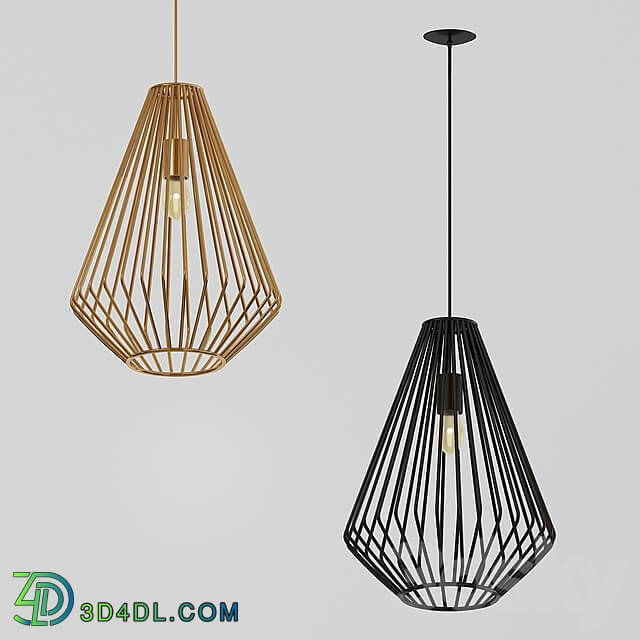 Pendant light Livex Lighting Black and Gold 1 Light Mini Pendant