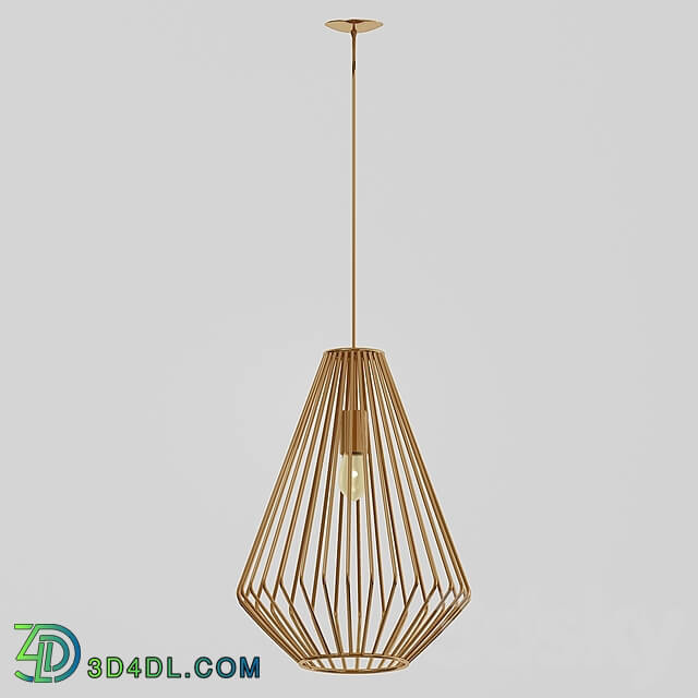 Pendant light Livex Lighting Black and Gold 1 Light Mini Pendant