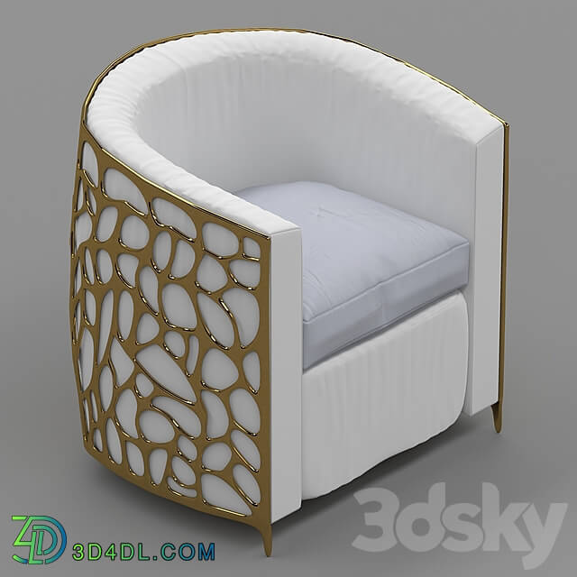 Arm chair - golden frame arm chair