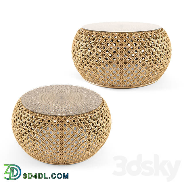 Table - Rattan Coffee Table 80 Esther