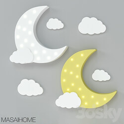 Miscellaneous - Lamp _Crescent with a cloud_ MASAIHOME 