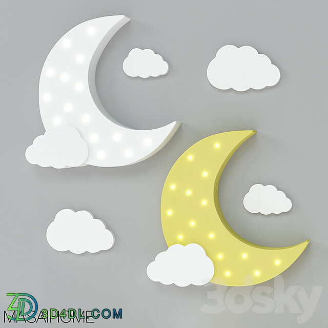 Miscellaneous - Lamp _Crescent with a cloud_ MASAIHOME