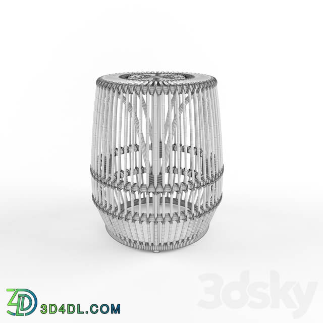 Table - Pyronia Rattan Cage Accent Table Natural