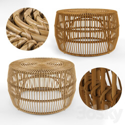 Table - Pyronia Rattan Cage Coffee Table Natural 