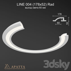 Decorative plaster - Aratta LINE 004 _178x52_ light output 75 mm Rad 