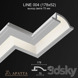Decorative plaster - Aratta LINE 004 _178x52_ light output 75 mm 