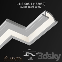 Decorative plaster - Aratta LINE 005 1 _163x52_ light output 60 mm 
