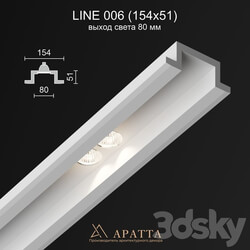 Decorative plaster - Aratta LINE 006 _154x51_ light output 80 mm 