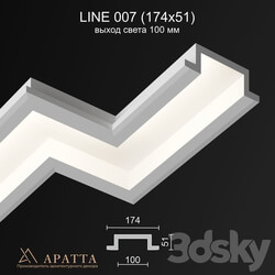 Decorative plaster - Aratta LINE 007 _174x51_ light output 100 mm 