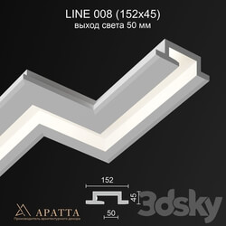 Decorative plaster - Aratta LINE 008 _152x45_ light output 50 mm 