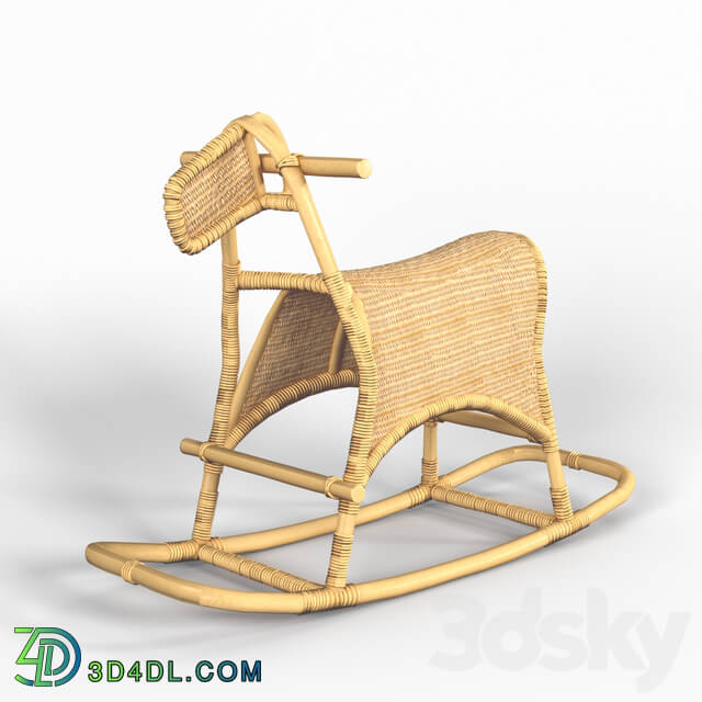 Toy - Rocking horse wicker rattan