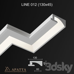 Decorative plaster - Aratta LINE 012 _130x45_ light output 60 mm 