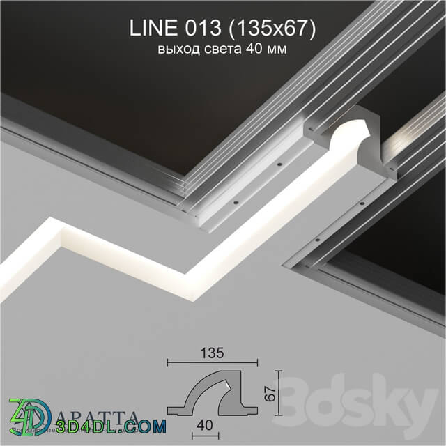 LINE 013 135x67 light output 40 mm