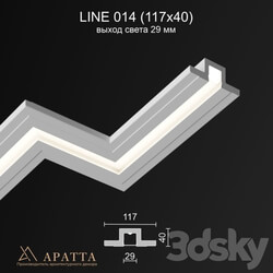 Spot light - Aratta LINE 014 _117x40_ 29 mm light output 