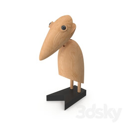 Sculpture - Wood Figurine Marabou 