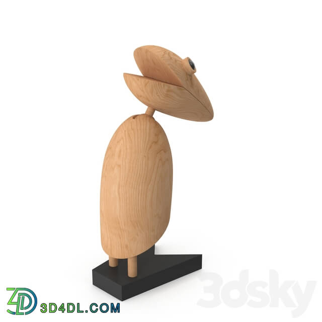 Sculpture - Wood Figurine Marabou
