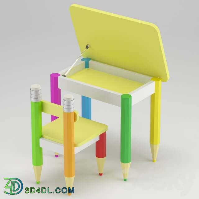 Table _ Chair - Children__39_s set table and chair _Pencils_