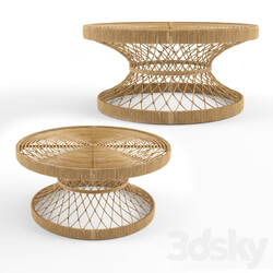 Table - Coffee table rattan natural 