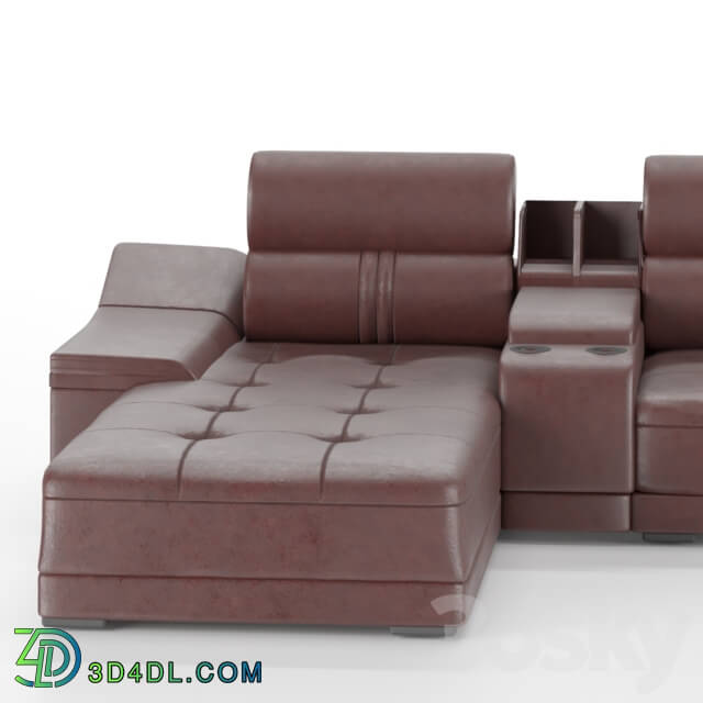 Sofa - Sofa Leather Modern Business 01
