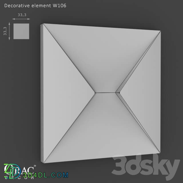 Decorative plaster - OM Decorative element Orac Decor W106