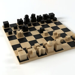 Design Connected Bauhaus chess pieces 