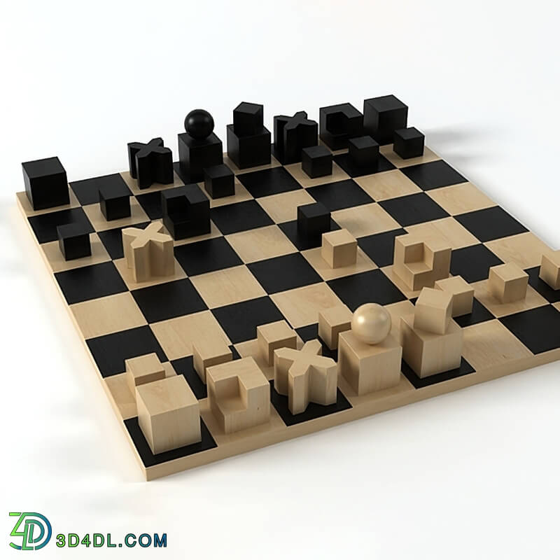Design Connected Bauhaus chess pieces