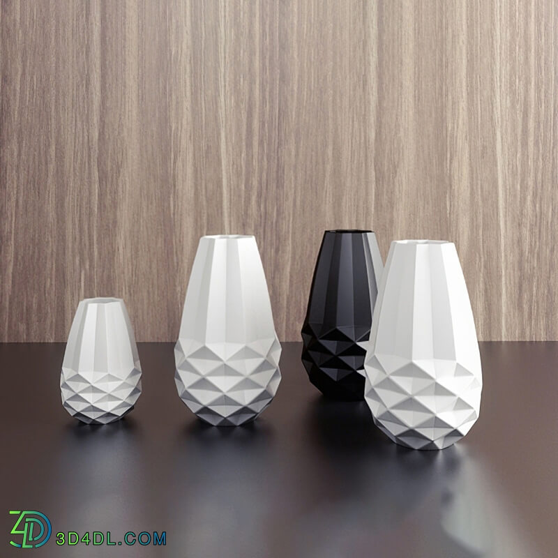 Design Connected Facet Vases