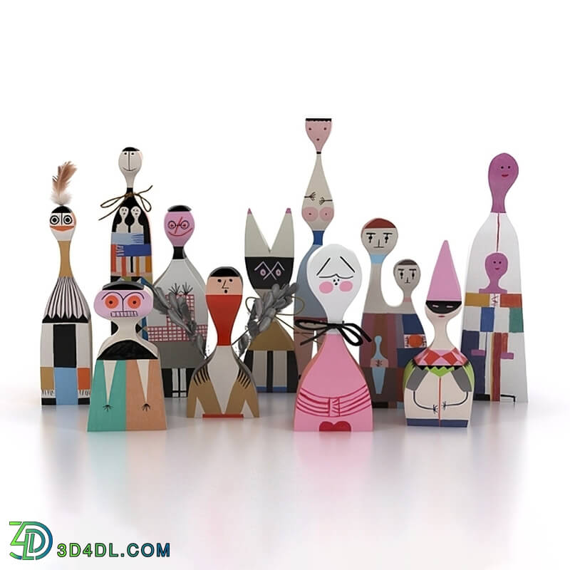 Design Connected Wooden Dolls